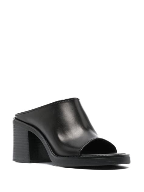 miu miu leder open toe|Black Leather Open.